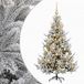vidaXL Kunstkerstboom met kerstbal 150 cm 150 LED's Warmwit