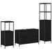 vidaXL Meuble de salle de bain 3 pièces Chêne noir 36 x 35 x 165 cm