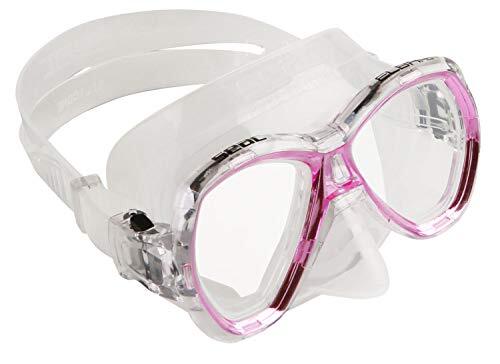 Seac Elba Junior Soft zwem- en snorkelmasker, Doorzichtige Silicone, Twee Lenzen.