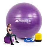 Mobiclinic® Fitness, pilatesbal, 58 cm, met pomp, antislip, lekvrij, wasbaar, voor sport, zwangere vrouwen, Py-01