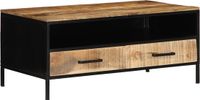 vidaXL Salontafel bruin 90 x 50 x 40 cm massief mangohout en metaal