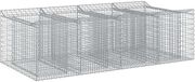vidaXL Gabionen verhoogde border, 2 stuks, 200 x 100 x 60 cm, verzinkt staal