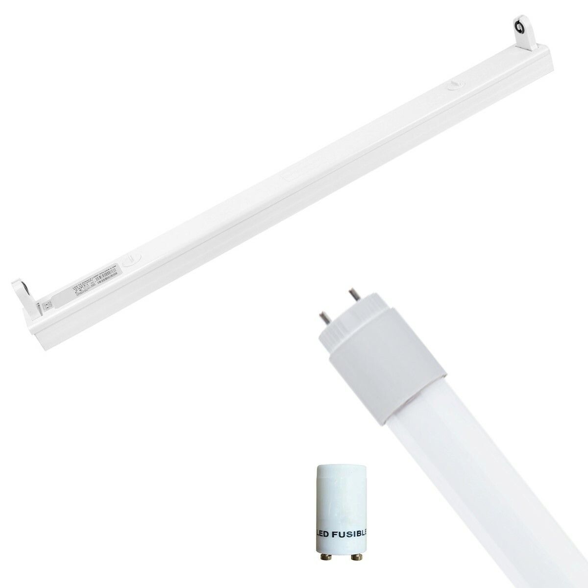 BES LED LED TL Armatuur - T8 - 8W - 60cm - Helder/Koud Wit 6400K - IP20