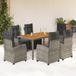 Prolenta Maison Exclusive Tuinset voor buiten, 7-delig, met kussens, grijs, van polyrotan