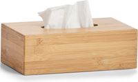 Zeller Boîte à mouchoirs - aspect bois - bambou - 27,5 x 16 cm