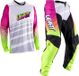 Leatt 3.5 Ride Kit V26 Retro, ensemble jersey/pantalon textile , couleur: Blanc/Fuchsia/Jaune Néon/Gris , taille: S