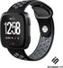Strap-it Fitbit Versa / Versa 2 sport band - zwart/grijs