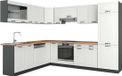 Vicco Hoekkeuken R-Line, Wit Landhuis/Antraciet, 287 x 227 cm, WB Eik