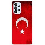 Samsung Galaxy A33 5G Drapeau turquie bedrukt siliconen hoesje