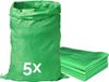 Garronda 85 x 50 cm 5 stuks Zandzakken Puinzakken Geweven Zakken Groen GD-0258