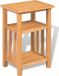 vidaXL Table d'appoint avec porte-revues 27x35x55 cm chêne massif
