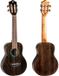 Flight Iris Tinta Concert TBK Ukulele avec corps en acajou massif, touche en palissandre et cordes en fluorocarbone, noir transparent