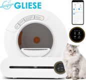 Gliese Automatische kattenbak met app-bediening en gezondheidsmonitoring, 9 liter inhoud. Compatibel met tofu, bentoniet, minerale en gemengde kattenbakvulling