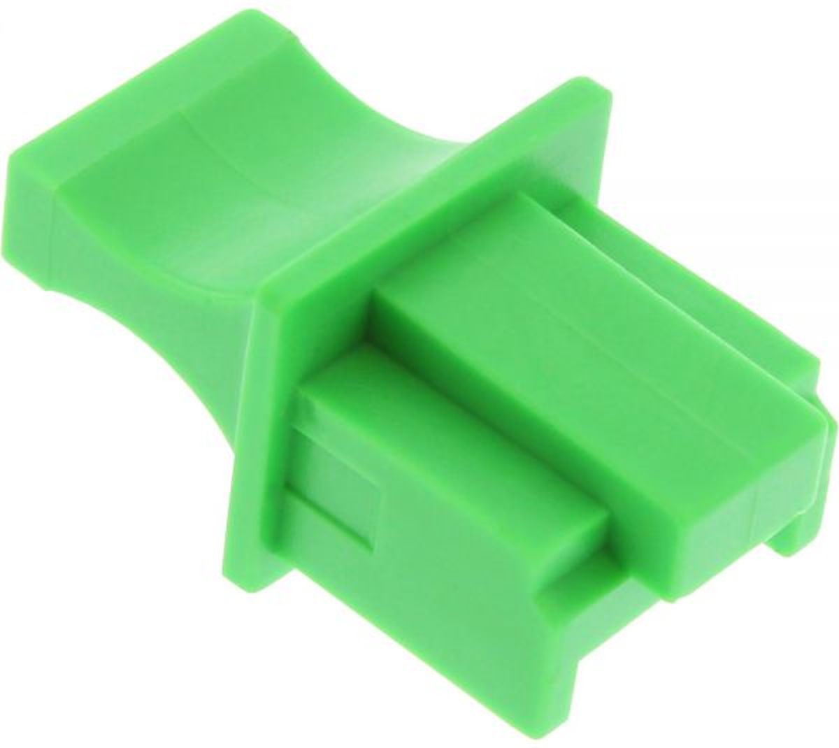 Inline Afsluitcover voor RJ45 poort / 100 stuks - groen