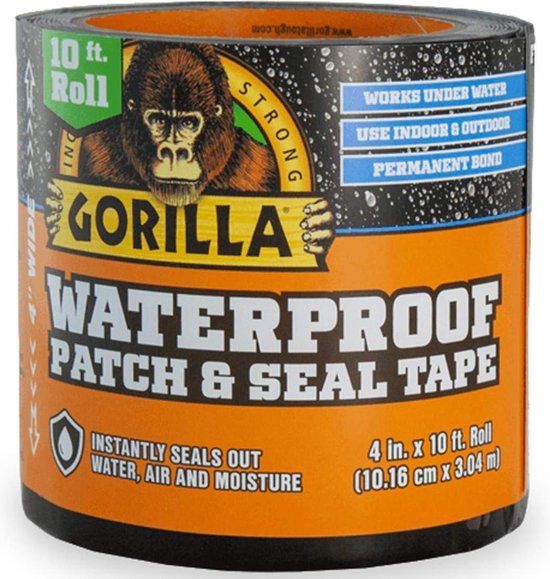 Gorilla Waterbestendige Patch & Seal Tape - Zwart - 10cm x 3m