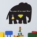 Ambiance Sticker Schoolbordsticker - uitwisbare zelfklevende muurstickers - OLIFANT - 75x90cm