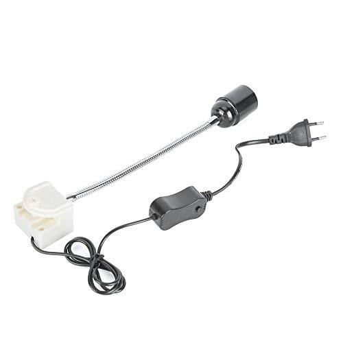 needlid Sun lamphouder, roestvrijstalen compacte lichtgewicht lang gebogen lamphouder, handig verstelbaar voor E27 lampkoplamphouder