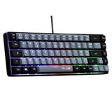 The G-Lab Keyz Hydrogen Gaming-toetsenbord, semi-mechanisch, 60% RGB, grijs