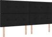 vidaXL Boxspringbed met hoofdeinde Zwart 200 x 200 cm Stof