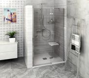 Polysan FORTIS LINE Nisdeur douche 1200mm, helder glas/rechts
