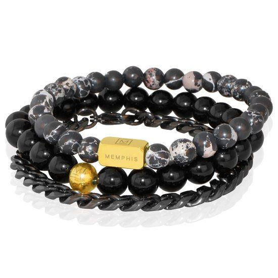 Memphis TRIO Herenarmbanden set Billy The Kid-19cm