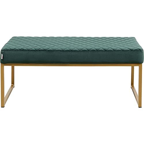 Kare Smart Velvet donkergroen messing 90cm bank