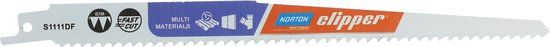 Norton S1111DF Serie - Lame de scie sabre - Bimétallique - 228mm - Fixation universelle