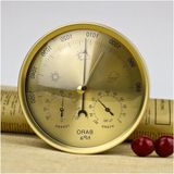 Merkloos / Sans marque Barometer Weerstation - Weerindicator Atmosfeerdruk - Weersvoorspelling Thuis - Geen Onderhoud Nodig - 13.2 x 4.3 cm - Goudkleurig