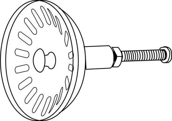KIRCHHOFF vervang zeef, RVS, Ø 81 mm, voor korfventiel Ø 114 mm, met schroef