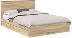 vidaXL lit de rangement avec tiroir Sonoma Chêne 140 x 200 cm bois transformé