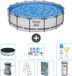 Bestway Steel Pro MAX Pool - Rund - 457 x 107 cm - Grau