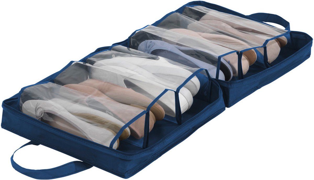 WENKO Schoenentas Business 36,5 X 14,5 Cm Polyester Navy