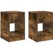 Table d'appoint 2 pièces chêne fumé 30,5 x 30 x 45 cm