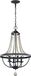 Feiss LED Kroonluchter | 4X E14 Max 40W | Dimbaar | Dark Weathered Zinc with Driftwood Grey