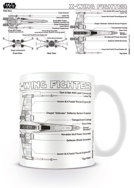 Star Wars MUG X-WING FIGHTER SKETCH /2