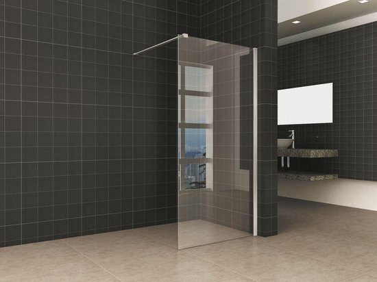 Wiesbaden Inloopdouche Wiesbaden+ RVS profiel 120 x 200 cm 10 mm nano glas