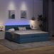 Prolenta Maison Exclusive - Ottomaans bedframe met matras, blauw, 200x200 cm, textiel