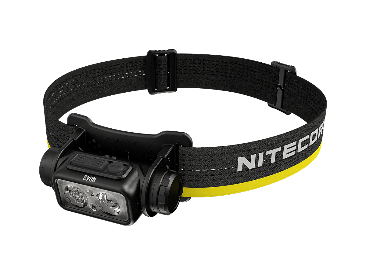 Nitecore Nitecore NU43 LED-hoofdlamp met 1400 lumen, lichtste hoofdlamp met 18650-batterij, met fotosensor, i
