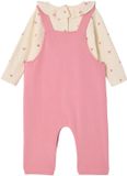 Vertbaudet Babyset salopette pour bébé fille rose