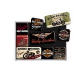 Nostalgic-Art Retro Koelkast Magneten, Harley-Davidson Bikes – Geschenkidee voor motorfans, Magneetset voor magneetbord, Vintage design, 9 stuks