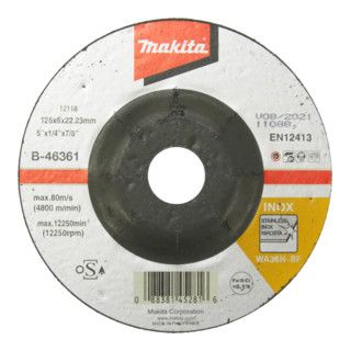 Makita slijpschijf 125x6mm INOX (1 stuk)