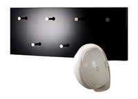 HAKU Wandkapstok chroom, zwart, MDF, metaal - Maat: B 80 cm x H 30 cm x D 6 cm, Stijl: Modern