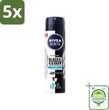 Nivea Men Black & White Invisible Fresh Deodorant Spray - 5 x 150 ml