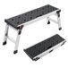 VEVOR Opvouwbaar werkplatform van aluminium, 910 x 310 x 420 mm, draagvermogen 226,8 kg, draagbare opstapbank met gestructureerd oppervlak en gaten voor gereedschap voor schilderen, doe-het-zelvers