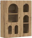 vidaXL - Hangkast - ELST - Artisanaal - eiken - 59 x 20 x 71,5 cm - Bewerkt hout
