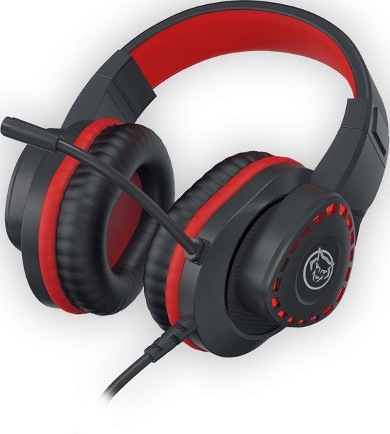 Qware Gaming Headset Tulsa - Red - Multiplatform - Stereo - Over-ear