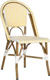 Safavieh Set van 2 tuinstoelen Tammy Rotan Geel
