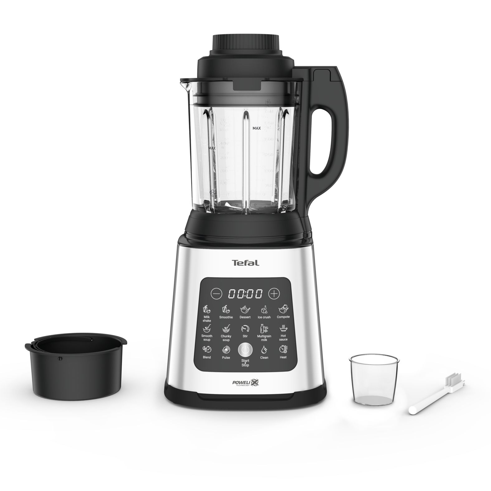 Tefal Perfectmix Cook BL83SD - High Speed Blender - 1.75L - 1400W - Black/Stainless Steel
