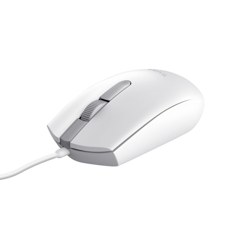 Trust TM-101W Muis Kantoor Ambidextrous USB Type-A Optisch 1200 DPI Wit