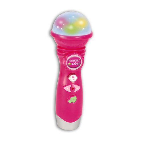 BONTEMPI karaoke microfoon met opneemfunctie roze